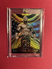 2023 Panini Select WWE The Rock Gold Flash Prizm Global Icons 09/10 SP