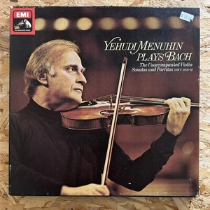 Menuhin Violin Plays Bach Unaccompanied Sonatas & Partitas EMI SLS 5045 Ed1 NM - Picture 1 of 13