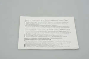 Leica Motor-Drive R / Motor-Winder R Unterschiede Infobalatt - Bild 1 von 1