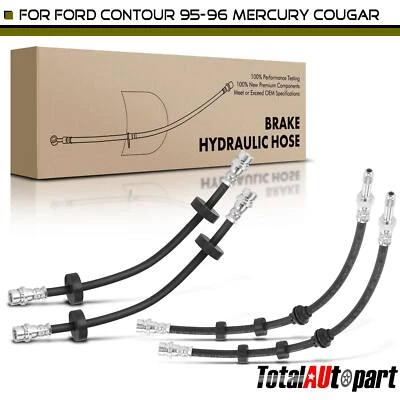 New 4x Brake Hydraulic Hose for Ford Mercury Contour 95-96 Mystique Front & Rear - Image 1 of 4