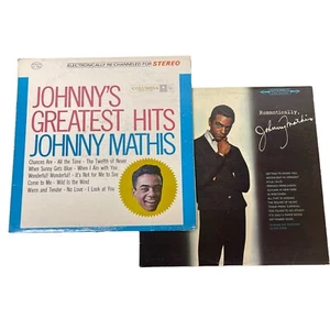 Johnny Mathis Johnny’s Greatest Hits & Romantically, Johnny Mathis LP Lot - Picture 1 of 14