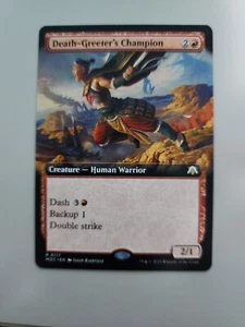 MTG Death-Greeter's Champion March of the Machine Commander 117 Ext Art Rara - Foto 1 di 1