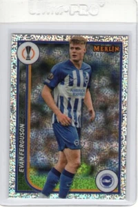 EVAN FERGUSON 2023-24 TOPPS MERLIN CROMO UEFA CC REFRACTOR MOTEADO #32 135/150 - Imagen 1 de 2