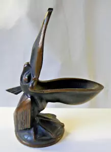 Vintage Max Le Verrier's Art Deco Bronzed Metal Pelican Cigar or Pipe Holder - Picture 1 of 5