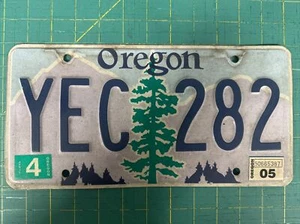 Placa de licencia única de Oregon YEC 282 coleccionable A - Imagen 1 de 6
