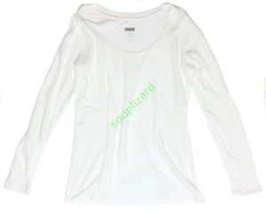 Nueva ropa de maternidad antigua azul marino blanca lisa manga larga top para mujer nueva sin etiquetas talla M - Imagen 1 de 3