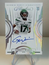 2022 Panini NFL Flawless Rookie Debut Signatures Garrett Wilson 5/20 Silver SSP