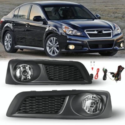 For 2010 2011 2012 Subaru Legacy Fog Lights Lamp Clear Lens Complete Kit +Wiring - Изображение 1 из 4
