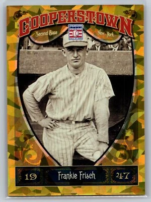2013 Panini Cooperstown #15 Frankie Frisch Gold Crystal /299 - Image 1 of 2