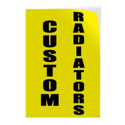 Door Decals Vertical Vinyl Stickers Multiple Sizes Custom Radiators Business - Image 1 of 4