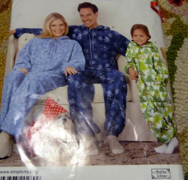 *LOVELY VTG CHILD & ADULTS Fleece Jumpsuit & Dog Coat Sewing Pattern  - Image 1 of 1