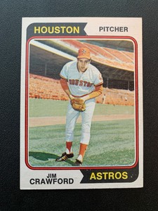 1974 Topps Baseball Card # 279 Jim Crawford - EXMT
