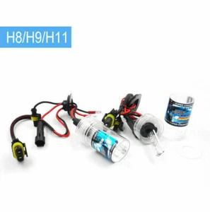 55W 12V HID Xenon Lamp H8/H9/H11 Conversion Headlight Car Motorcycle 5000K Bulbs - Picture 1 of 12