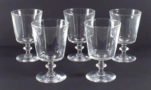 Steuben 7725 Fine Glass Water Goblets Lot of 5 Small "S" Mark - Picture 1 of 5