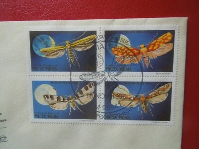 MICRONESIA 1992  Moths DESIGNER SIGNED BLOCK +FDC + 2 X PENCIL  DRAWINGS SEE DES - Image 1 of 4