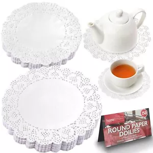 150-300 White Paper Doilies 5.5 3.5 Inch Round Lace Party Doylies Doyleys Doily - Picture 1 of 7