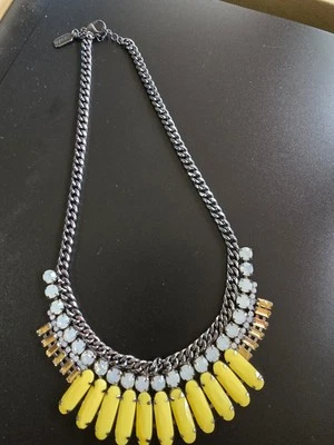 Colar Bling Natasha Amarelo Moda 17 Polegadas Brilhante - Imagem 1 de 4