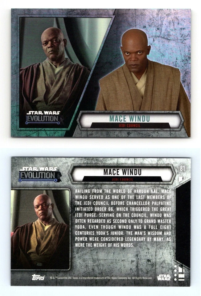 Mace Windu #81 Star Wars Evolution 2016 Topps Trading Card - Image 1 of 1