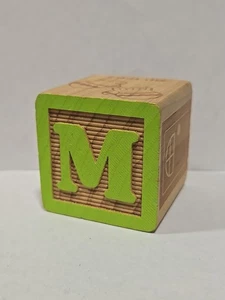 Bloque alfabeto madera letra M repuesto artesanías 1,5"  - Imagen 1 de 6