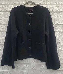 NEW Quince Mongolian Cashmere Structured Cardigan - Black Size XL - Picture 1 of 8
