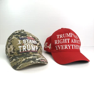 2 Stück Trump Hüte Trump 2024 rot & digital Timber Camo (Merch Slogans) - Bild 1 von 11