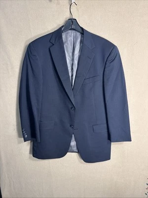 Abrigo deportivo Hart Schaffner Marx 42R azul marino a rayas lápiz 2 botones calce ajustado Foto 1 de 4