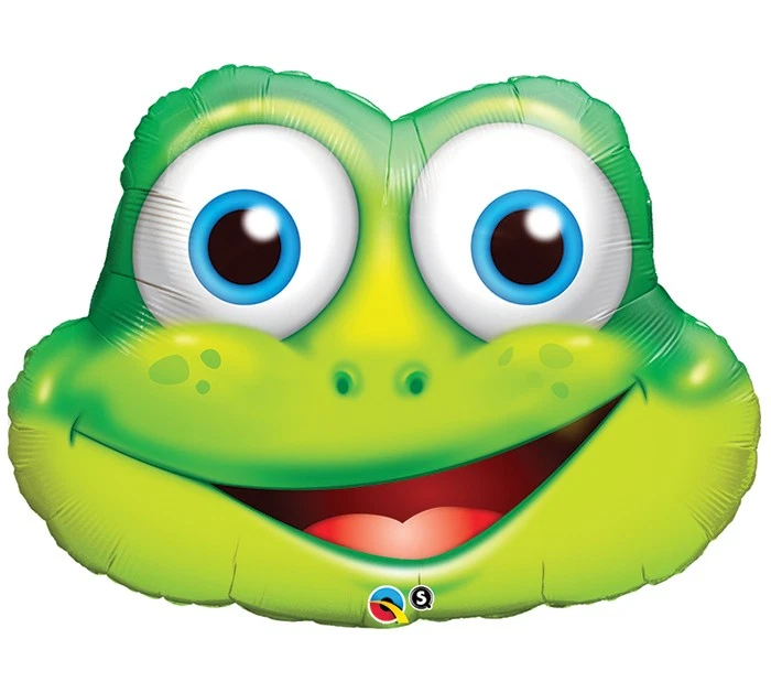XL 32" Funny Frog Super Shape Mylar Foil Balloon Party Decoration - Image 1 of 1