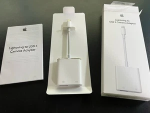 Original Apple Lightning auf USB3 Kamera Adapter MK0W2ZM/A für iPhone/ iPad - Bild 1 von 1