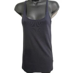 Eileen Fisher Shirt M Women's Blackish Blue Tank Top Organic Cotton Basic Layer  - Picture 1 of 10