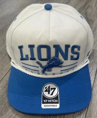 Sombrero ajustable Detroit Lions 47 Hitch SnapBack blanco, color azul Foto 1 de 4