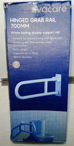 Evacare 700 mm weiß Stahl klappbar Haltegriff für Badezimmer WC NEU - Bild 1 von 22