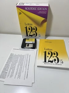 Lotus 123 Release 5 Big Box Vintage 3.5” Diskettes Spreadsheet For Windows - Picture 1 of 9