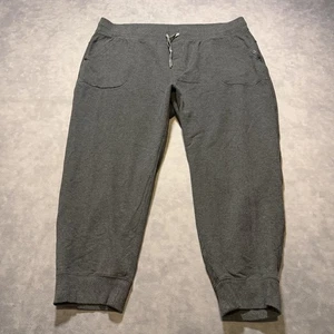 LL Bean Sweatpants Mens XXL 28” Comfort Camp Joggers Fleece Knit Heather Gray - Picture 1 of 9