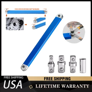 Offset Extension Wrench Set Ratchet Spanner Wrench with Extender Adapter Fast US - Bild 1 von 9