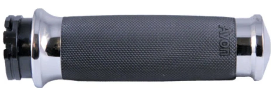 Avon Custom Contour Heated Grips - Chrome Motorcycle Street Bike CC-85-CH-HT - Image 1 of 4