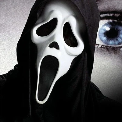 Halloween Ghost Masken Ghostface Maske Schrei für Karneval Fasching Latex Maske