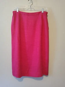 Unbranded Pink Pocketed Lined Back Zip Pleated Elastic Sides Skirt sz 16 30x26.5 - Picture 1 of 7