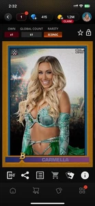 Topps Slam WWE *Digital* 2021 Bowman Orange - Carmella 61cc ICONIC - Picture 1 of 1