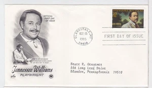 TurtlesTradingPost- Tennessee Williams 1995 #3002  FDC Artcraft Variety - Picture 1 of 1