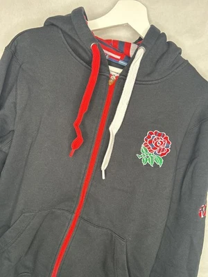 Canterbury Hoodie Mens Large Black England Rugby Rose Uglies Full Zip Sweatshirt - Image 1 of 4