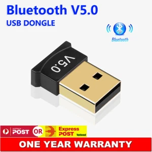 Mini USB Bluetooth 5.0 Wireless Dongle Adapter Audio Stereo Receiver PC Computer - Picture 1 of 8