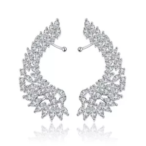 ZARD Ear Cuff Crawler Climber Cubic Zirconia Large Wing Earrings - Picture 1 of 5
