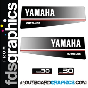 Yamaha 30hp autolube outboard engine decals/sticker kit - Picture 1 of 1