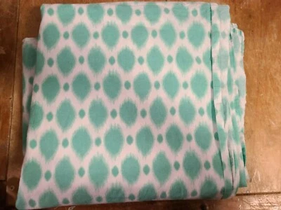 Sábana plana Pottery Barn Teen "Aqua Ikat" Queen Foto 1 de 3