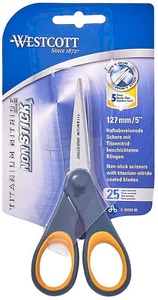 Acme Westcott Schere Titanium Non Stick E-3065000 13cm Grau Gelb Bastelschere - Bild 1 von 3