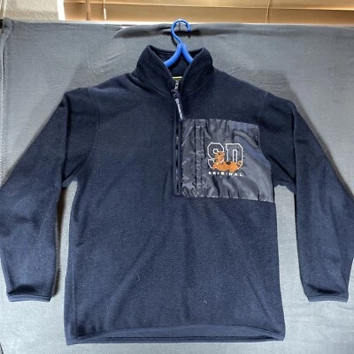 Chaqueta polar vintage azul Cartoon Network Scooby Doo 1/4 cremallera falta etiqueta de talla Foto 1 de 4