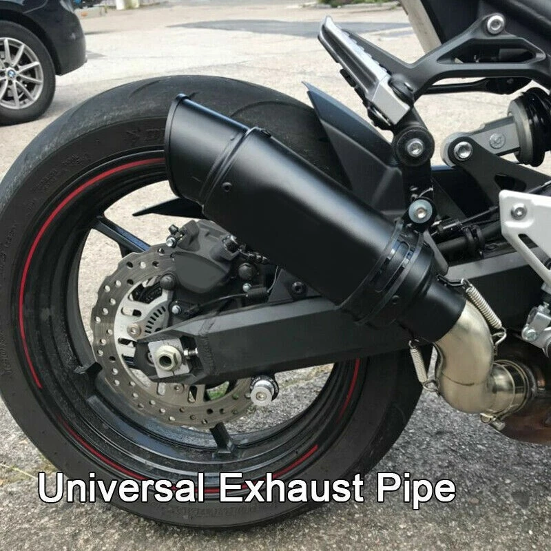 38-51mm Universal ATV Motorcycle Exhaust Escape Tips Muffler Tail Pipe Black US - Image 1 of 4