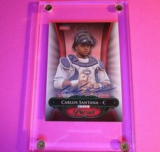 2010 TRISTAR Pursuit GREEN FOIL, AUTO #d/25 Carlos Santana #147 Rookie Autograph