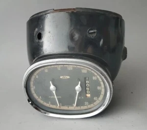 1962 CB77 OEM HONDA METER GAUGES HEADLIGHT BUCKET CB72 CB 77 72 TACH SPEEDO 1B - Picture 1 of 24