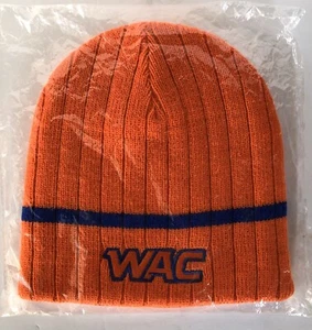 WAC Western Athletic Conference Azul y Naranja BSU Medias Tejidas Sombrero Gorra - Imagen 1 de 2